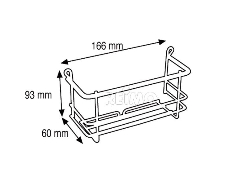 Verchromte Wandablage