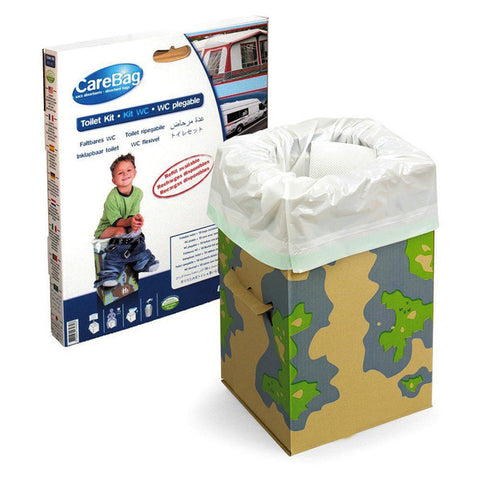 CareBag Cleanis mobile Falttoilette aus Karton / Campingtoilette / Camping-WC