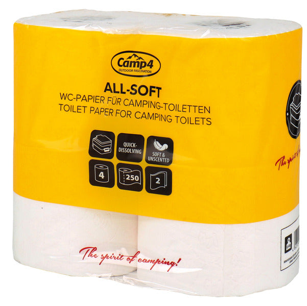 Toilettenpapier CAMP4, 2-lagig, 4 Rollen