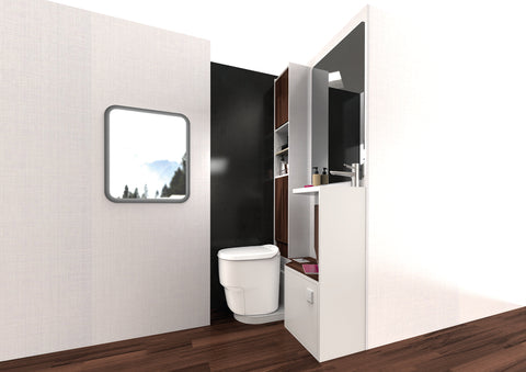 Clesana C1 – WC senza acqua con adattatore a L