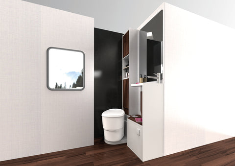 Clesana C1 – WC senza acqua con adattatore a L