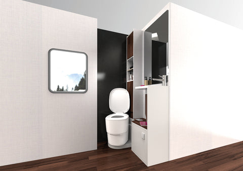 Clesana C1 – WC senza acqua con adattatore a L