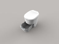 Clesana C1 – wasserlose Toilette mit Rundsockel / Campingtoilette / Camping-WC