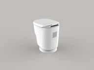 Clesana C1 – wasserlose Toilette mit Rundsockel / Campingtoilette / Camping-WC
