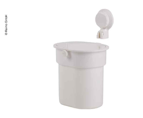 Cestino con ventosa, bianco, fino a 3 kg, pulsante