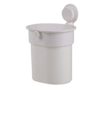 Mülleimer mit Saugnapf, weiß, bis 3kg, Push-Button