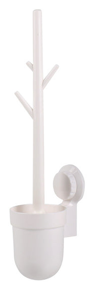 Scopino per WC con ventosa, bianco