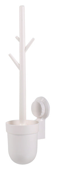 Scopino per WC con ventosa, bianco