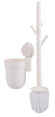 Scopino per WC con ventosa, bianco