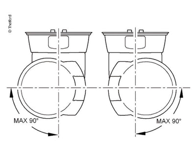 Cassettentoilette C262-CWE, Spülung elektrisch, Kunststoff weiß