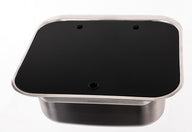 Waschbecken / Lavabo / Spülbecken / Spüle / Brünneli - Edelstahl, mit Glasabdeckung, Carbest