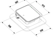 Waschbecken / Lavabo / Spülbecken / Spüle / Brünneli - Edelstahl, mit Glasabdeckung, Carbest