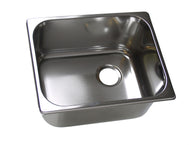 Évier carré en inox 320 × 260 mm – évier de camping compact de 150 mm de profondeur