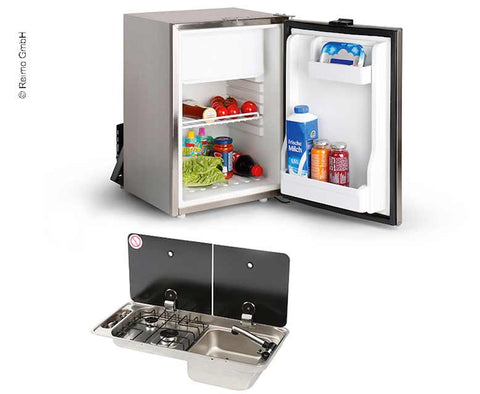 Kit de conversion pour camping-car 40 K - combinaison cuisinière-évier et réfrigérateur intégré