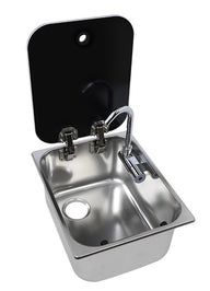 Waschbecken / Lavabo / Spülbecken / Spüle / Brünneli - mit Glasabdeckung