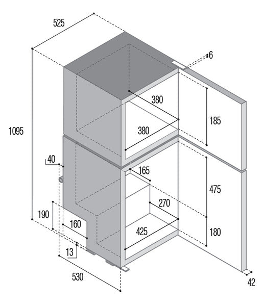 Vitifrigo DP150i Kompressor-Kühlschrank