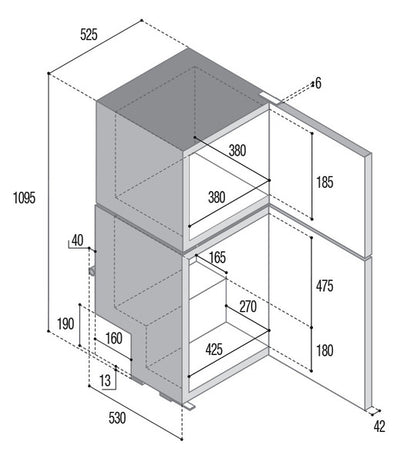 Vitifrigo DP150i Kompressor-Kühlschrank