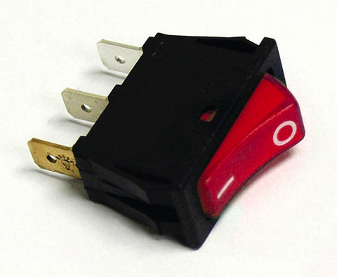 Interruttore a bilanciere 12V/24V rosso