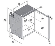 Frigorifero a compressore Vitrifrigo C51i - Nero, 39 litri