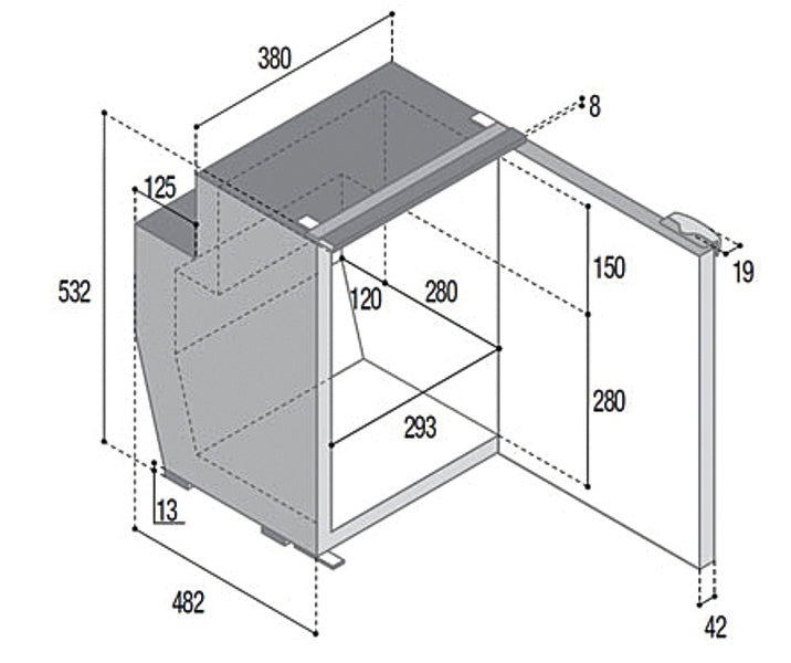 Vitrifrigo C51i Kompressor-Kühlschrank - Schwarz, 39 Liter