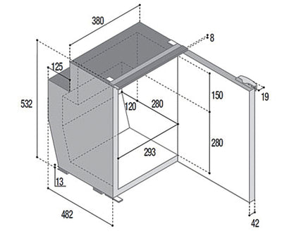 Vitrifrigo C51i Kompressor-Kühlschrank - Schwarz, 39 Liter