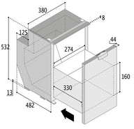 Réfrigérateur à tiroir Vitrifrigo C51DW - 12/24V, 42 litres
