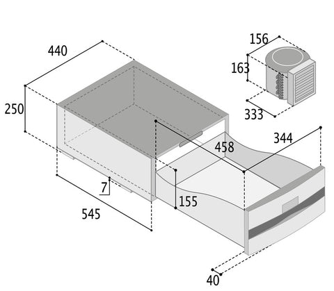 Réfrigérateur à tiroir Vitrifrigo D30A - 12/24V, 30 litres