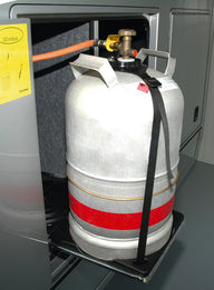 Gasflaschenhalter zur Bodenbefestigung