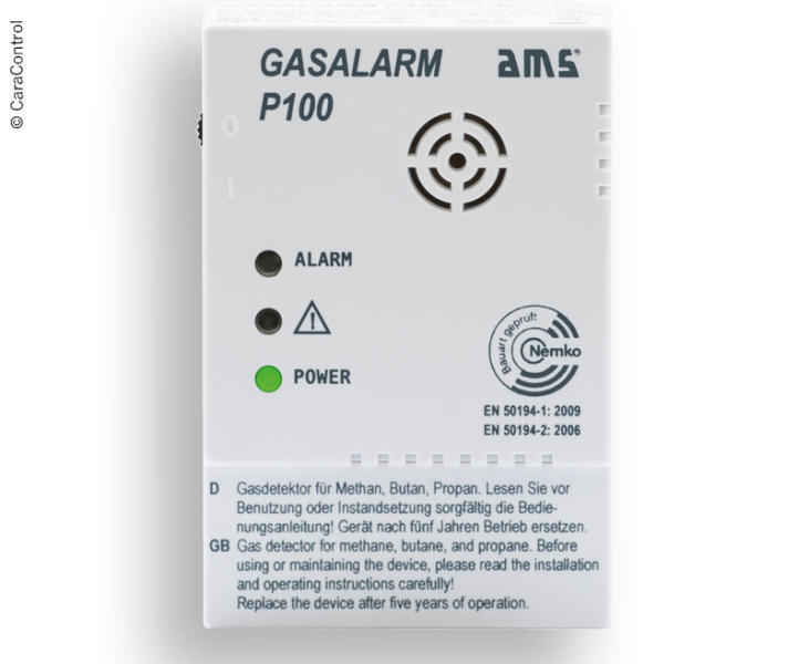 Gasalarm P100 mit Schaltausgang 12V DC, AMS