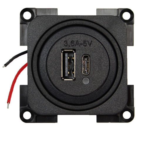Prise de charge double USB SB - gris ardoise