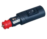 Fiche universelle orientable pour systèmes 12 V, avec interrupteur et fusible, 8 A max.