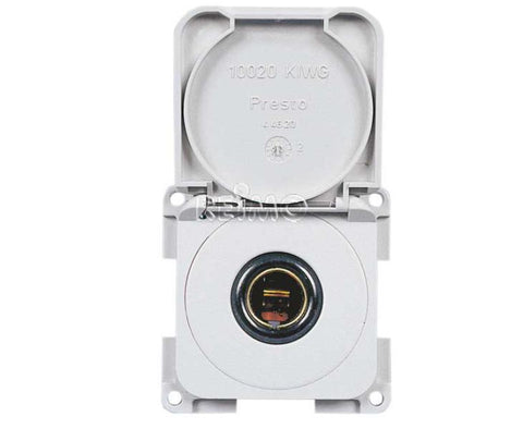 Presa da incasso 12V con coperchio bianco, sciolta