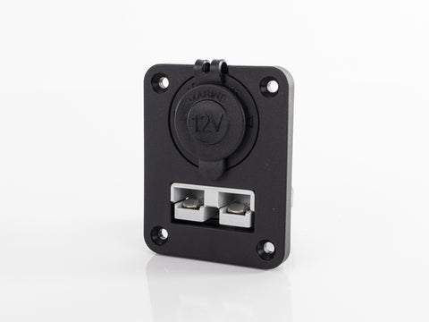 Panneau de montage avec prise d'alimentation 12 V et connecteur 50 A (style Anderson)