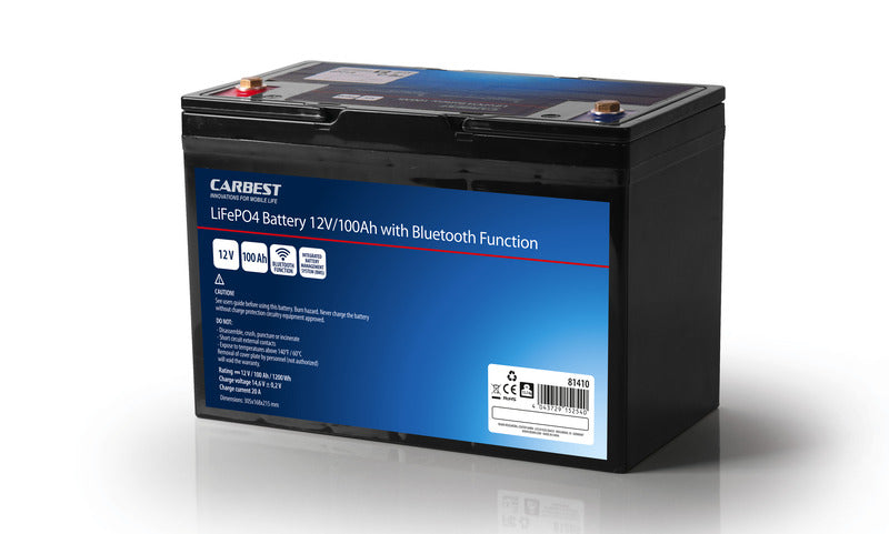 Carbest LiFePO4 Batterie mit Bluetooth - Technologie 100 Ah