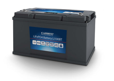 Carbest Lithium-Batterie Li100BT mit Bluetooth Technologie