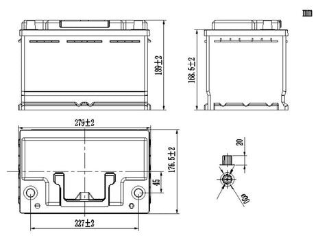 LiFePO4 Batterie Li100BH6 - Untersitz-Batterie VW T6.1 / T6 / T5