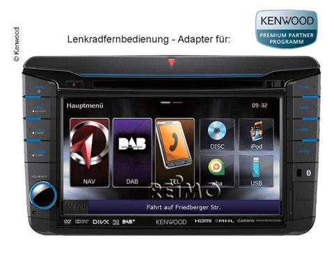 Sistema di navigazione per camper: telecomando al volante VW T5 adattatore Kenwood