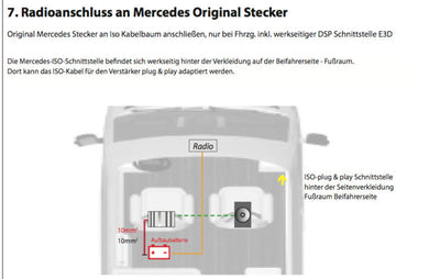 Plug &amp; play Radio-Adapterkabel für Mercedes Sprinter W907/910