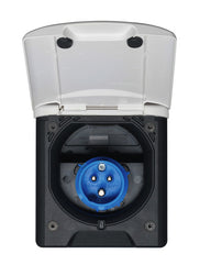 Presa di corrente CEE per camper e caravan – 230 V, chiusura magnetica, bianco