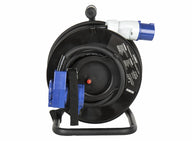 CEE-Kabeltrommel 25 m mit Winkelkupplung – H07RN-F 3G2,5 mm², CEE 230 V , 16 A und Schuko-Steckdose
