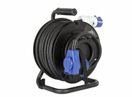 CEE-Kabeltrommel 25 m mit Winkelkupplung – H07RN-F 3G2,5 mm², CEE 230 V , 16 A und Schuko-Steckdose