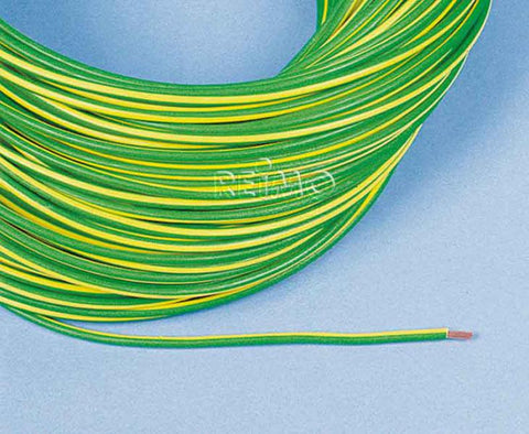 Câble de voiture vert/jaune, 4 mm², rouleau de 10 m