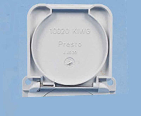 Presa da incasso con coperchio incernierato grigio chiaro 230V