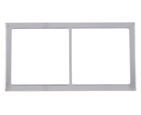 Telaio di copertura a 2 vie 62x115 mm, cromato argento (sciolto)
