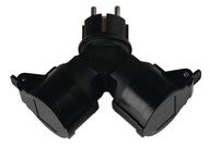 Carbest Schuko-Verteilerstecker 2-fach – 230 V , 16 A, max. 3680 W, IP44