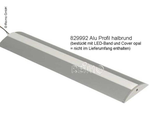 Profilo in alluminio Carbest per strisce LED, lunghezza 1,5 m, semicircolare