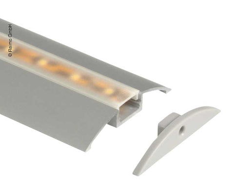 Profilo in alluminio Carbest per strisce LED, lunghezza 1,5 m, semicircolare