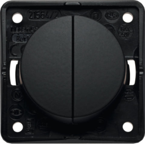 Interruttore Berker INTEGRO Flow/Pure, nero opaco