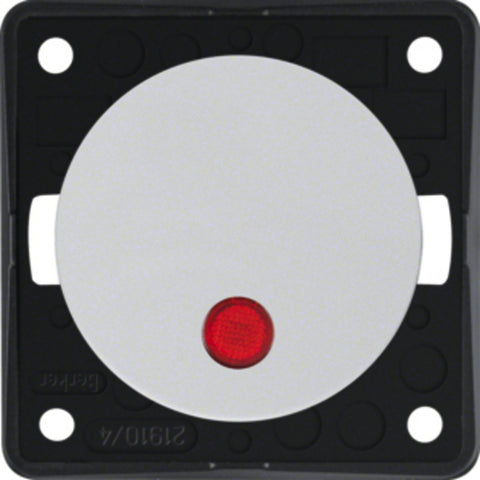 Interruttore a bilanciere Berker 12V, bianco polare, con indicatore di controllo a LED rosso