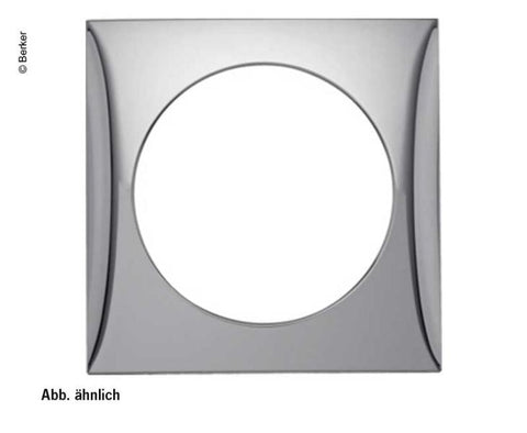 Cornice per presa elettrica Berker INTEGRO a 1 via, grigio lucido, sciolta